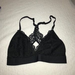 Black lace bralette